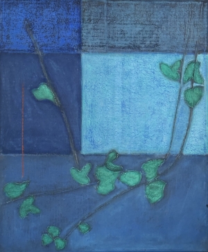 Huile, cire, piments, - 30 x 30 cm