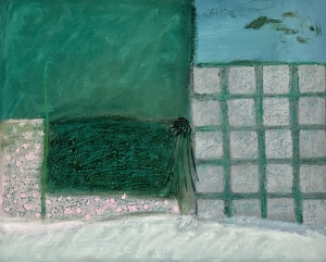 Huile, cire, piments, - 40 x 50 cm.